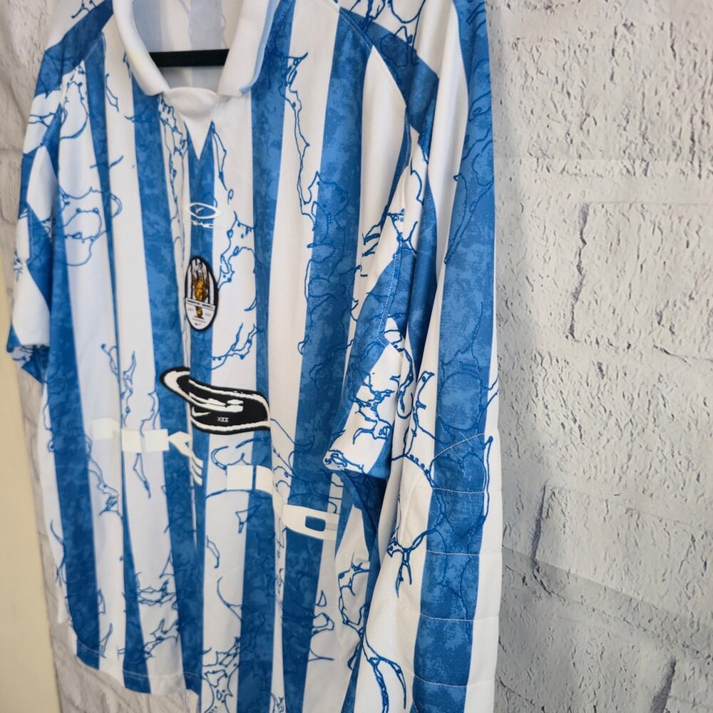 Men's Nike Air Blue And White Striped Long Sleeve Blokecore Jersey - Picture 5 of 14